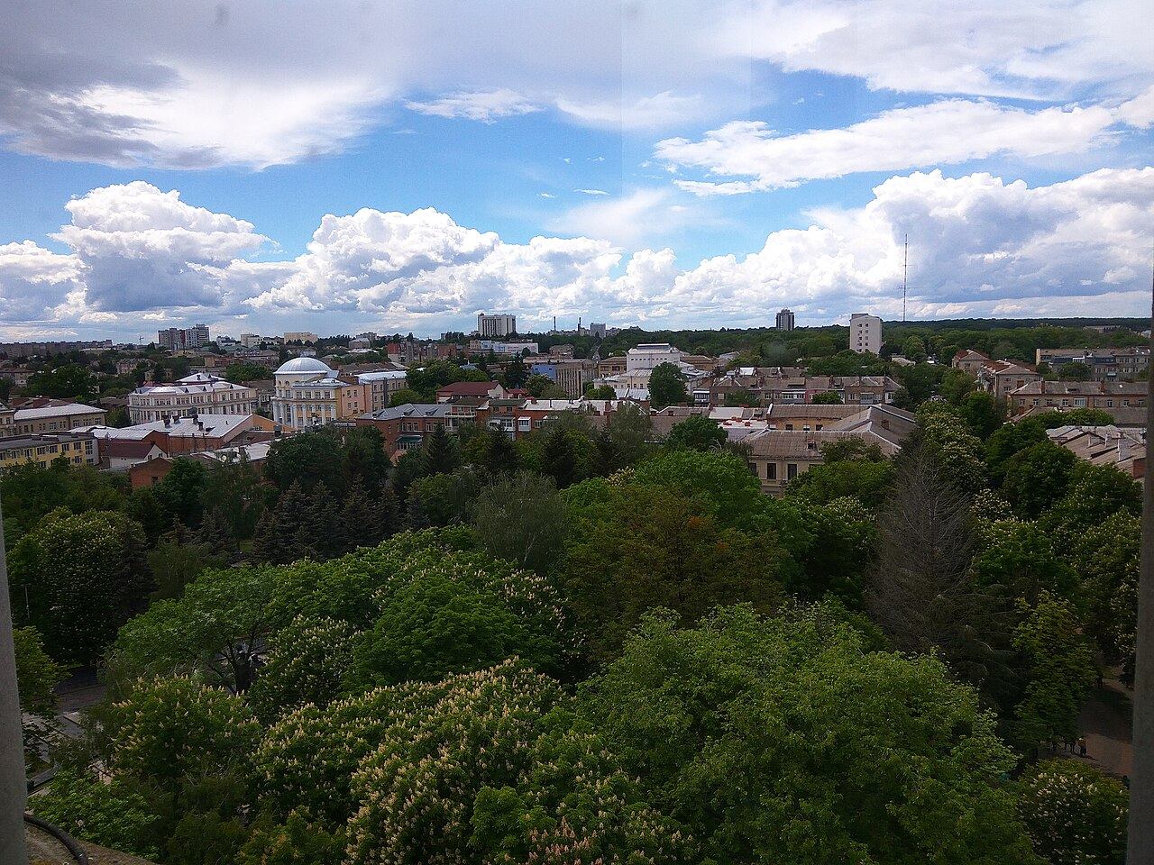 Вінниця згори, вигляд з Водонапірної вежі